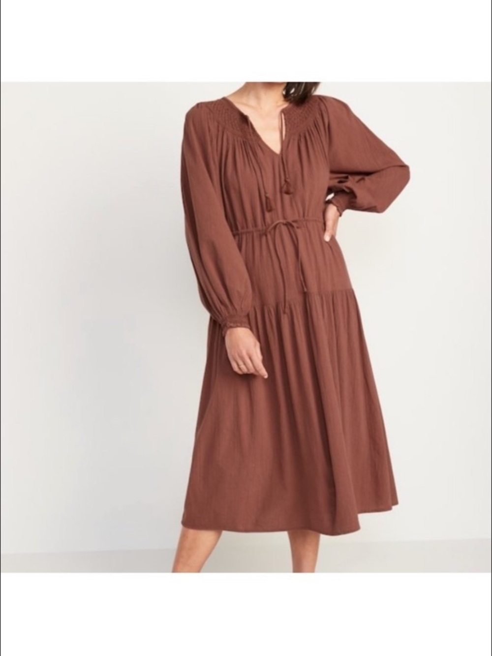 Bohemian Free Flowing Old Navy Brown dress XL New with tags